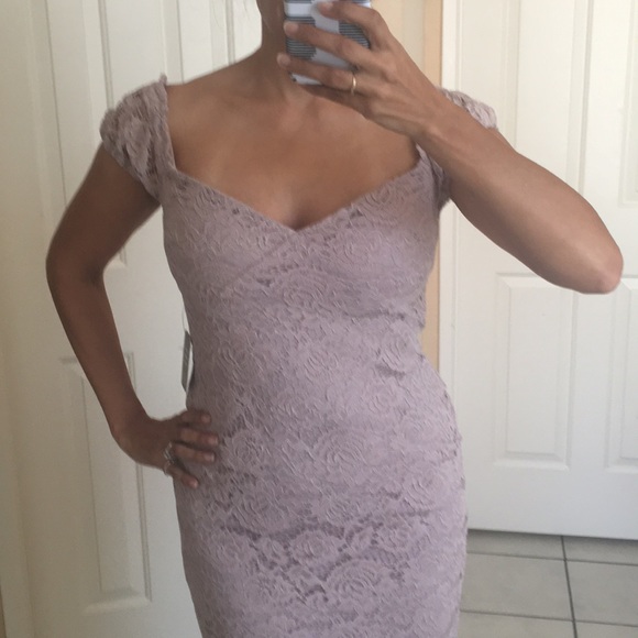Express dusty rose lace sheath dress - Picture 2 of 7